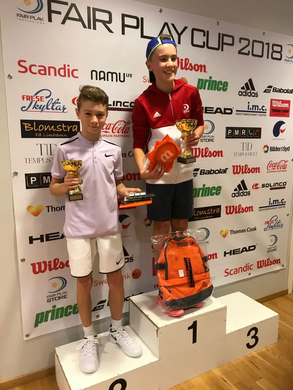 En nöjd Elias Heinemyr efter andraplatsen i Fair Play Cup