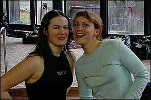 Sofi och Michaela på Luxemburg resan