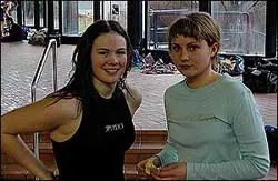Sofi och Michaela på Luxemburg resan