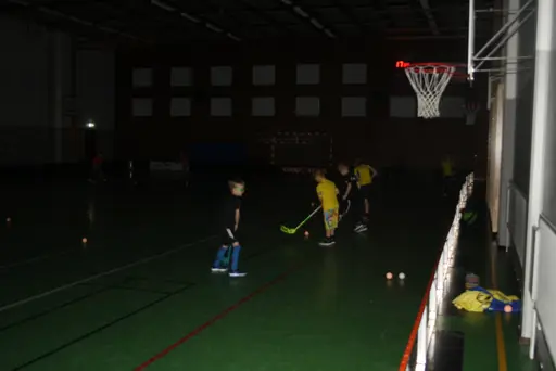 Sista träningen för säsongen blev de "Disco innebandy"