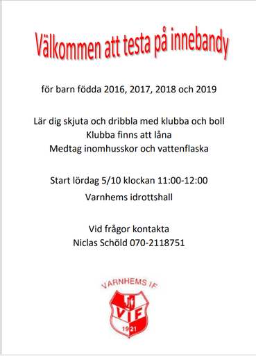 Vi kommer bjuda in alla som redan finns i föreningen och alla andra barn födda 2016-2019