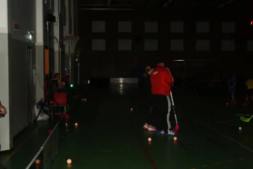 Sista träningen för säsongen blev de "Disco innebandy"