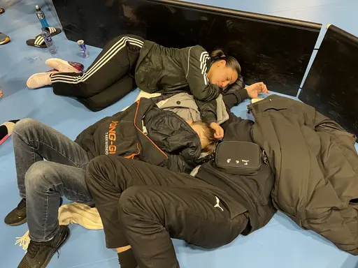 Raheeq Slaimani, minior -42 var klubbens enda tävlande för dagen men vi hade en fd Yong-gi fighter som körde i Master -68, Gabi Kabrial.