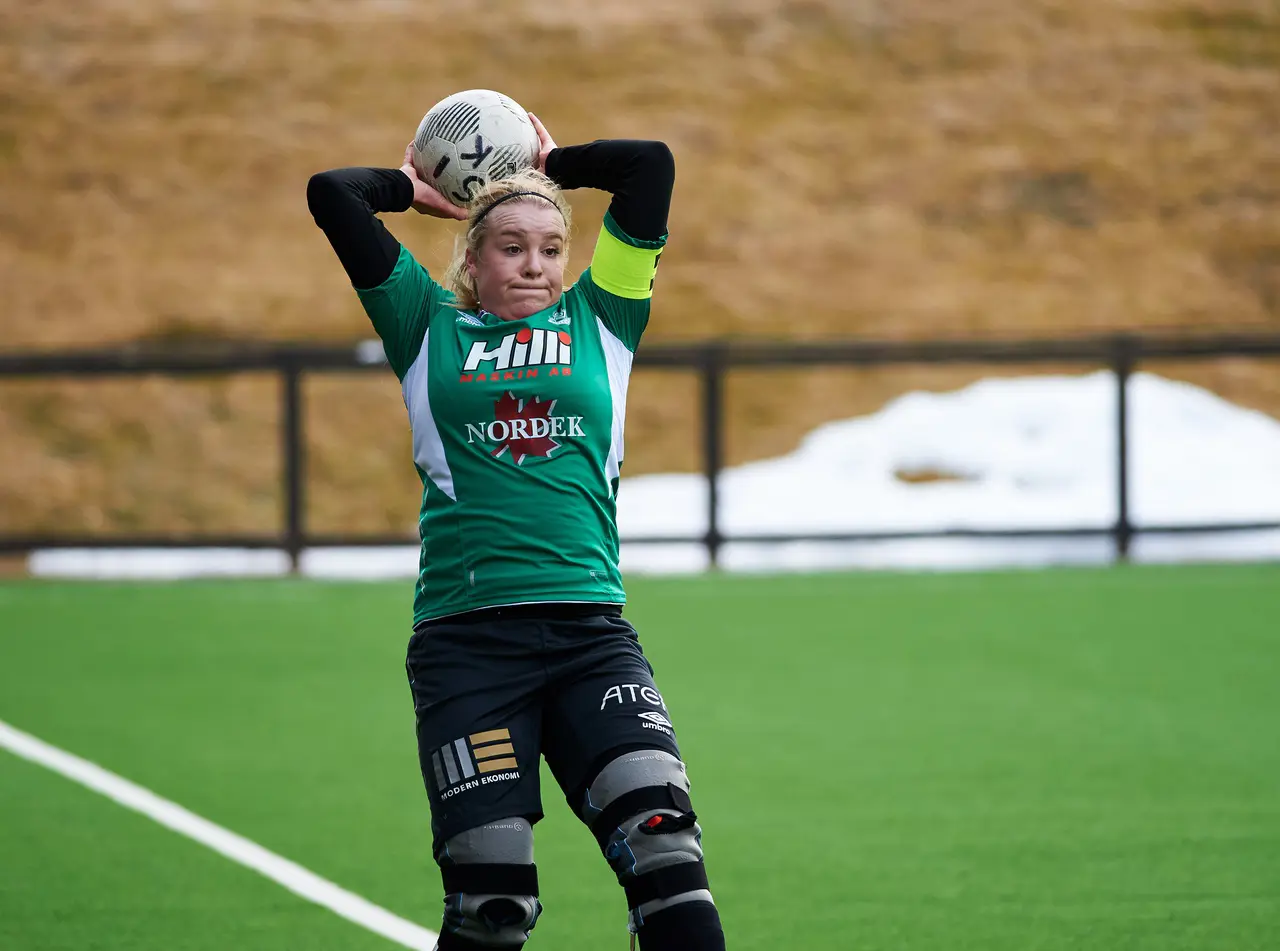 Gabrielle Wågström är redo för comeback i seriespelet efter en skadefylld vår. Senast hon spelade var i seriens tredje omgång. Foto: Per Ågren, MediaBild