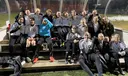 Nöjda tjejer efter sin första 11 manna match.