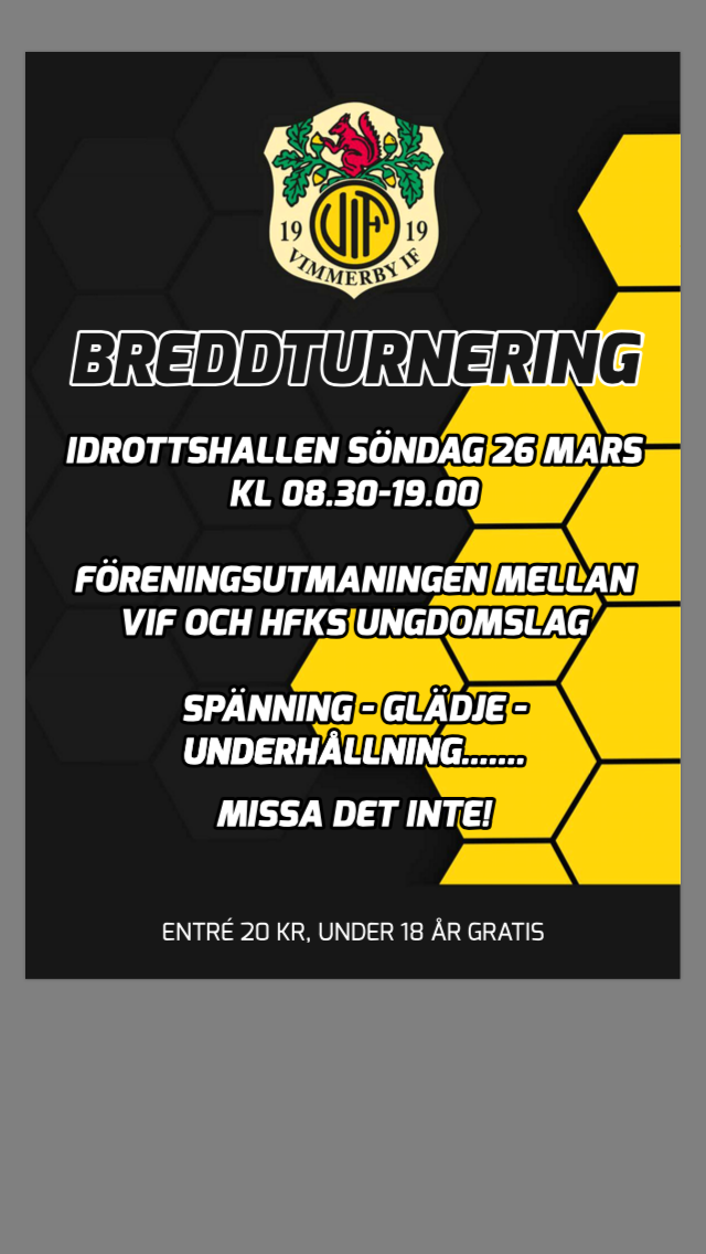 Uppmärksamma att turneringen börjar kl. 08.10.