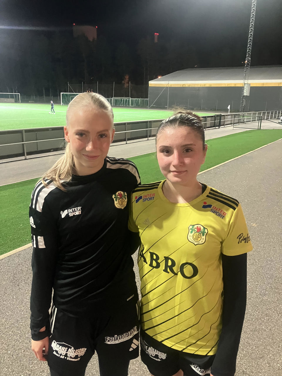 2 av 14 krigare som verkligen slet för laget och var delaktiga i segerinsatsen. (Alva o Salama)