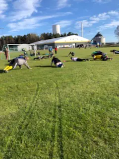 bra tryck i fysövningarna med Per Ekbjörn 