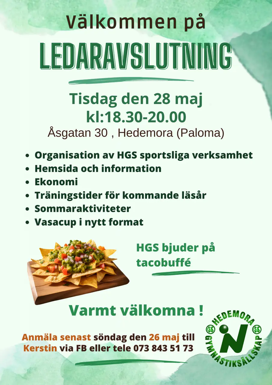 Välkommen på HGS ledaravslutning vt-2014