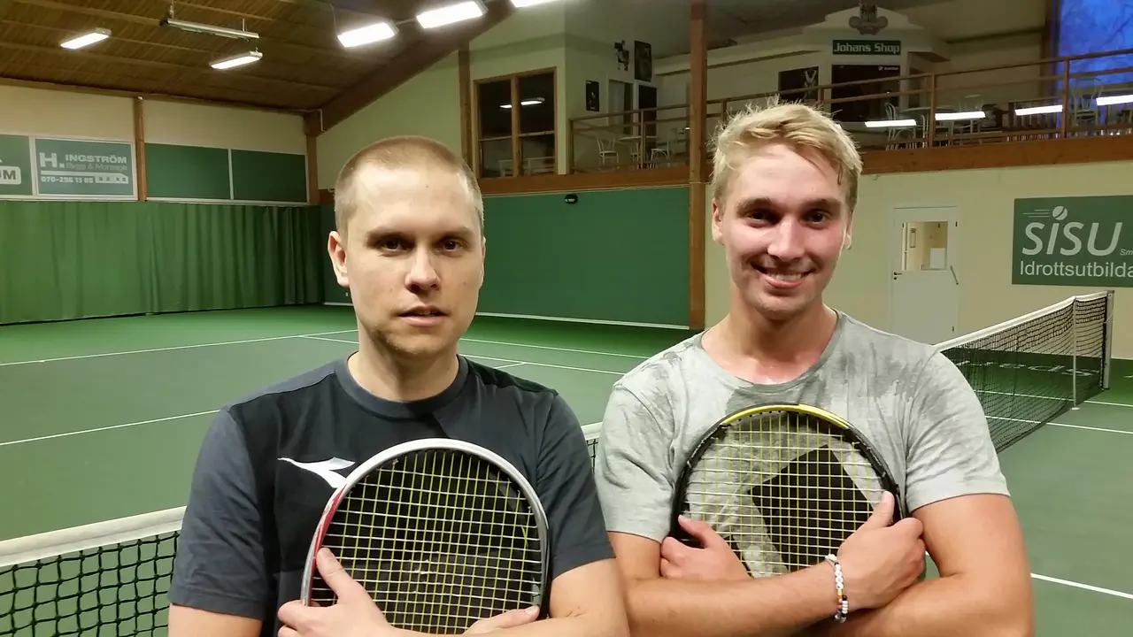 Förra årets finalister Johan Nilsson och Edwin Lindström.