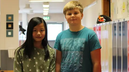 Både Olle och Falke representera sina klasser i vi i femman. 