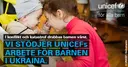 Vi har satt in 1000 kr för att stödja barnen i Ukraina. 