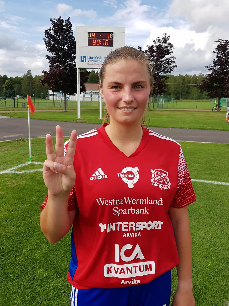 Lina Ahlberg gjorde tre mål!