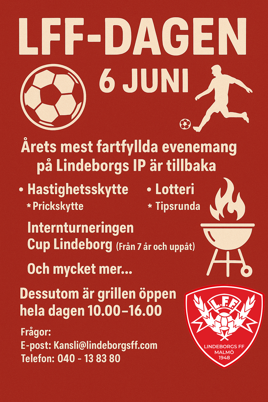 På fredag är det äntligen dags! Vi firar nationaldagen ihop nere på Idrottsplatsen och ni är varmt välkomna ner!
