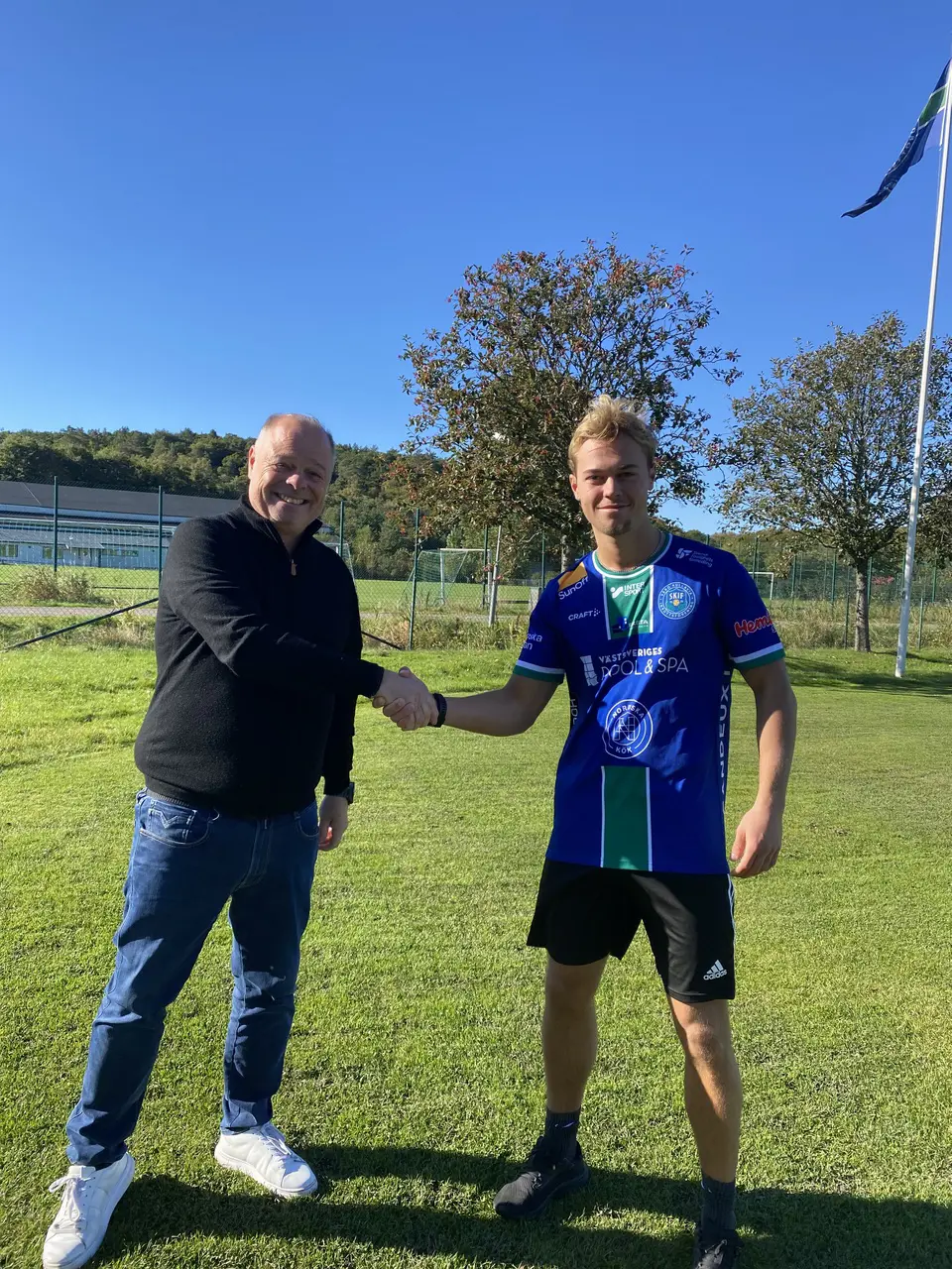 Kollegor: sportchef Roger Löfman och fotbollsutvecklare Adam Schönning