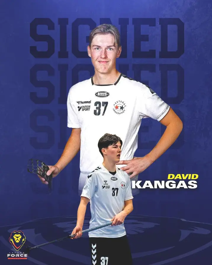 David Kangas är presenterad på Instagramkontot för Fresno Force.