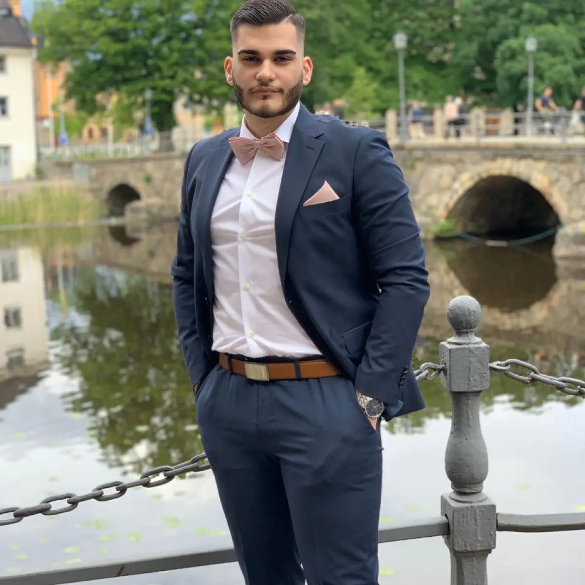 Mikael Chamoun på sin studentbal 2019.