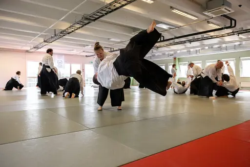 HT-24 invigde vi med ett träningsläger, där Dainius Šilingas från Litauen och vår egen Magnus Ohlsson instruerade. Ett härligt läger med aikidokas från Sverige & Litauen! Foto: Gabriel Brandström