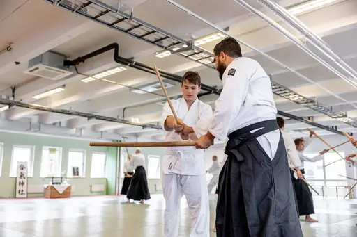 HT-24 invigde vi med ett träningsläger, där Dainius Šilingas från Litauen och vår egen Magnus Ohlsson instruerade. Ett härligt läger med aikidokas från Sverige & Litauen! Foto: Gabriel Brandström