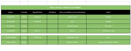 Nytt körschema och kiosk schema för hösten 2024