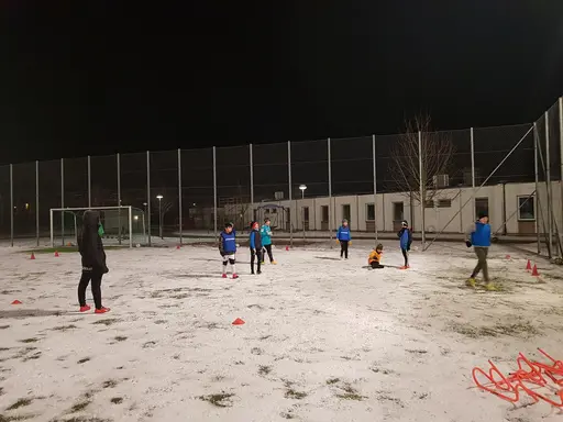Bilder från träning under februari månad 2021 i snö och kyla.