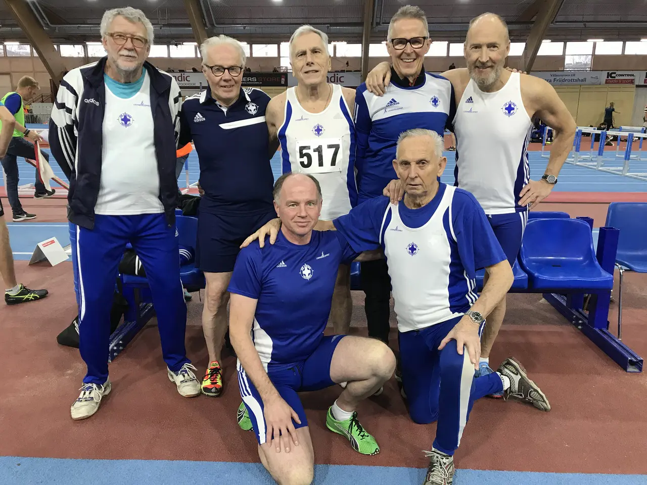 Kjell, Bent, Anthony, Johan, Olli, Jan och Ingvar var flitiga medaljörer under IVDM.