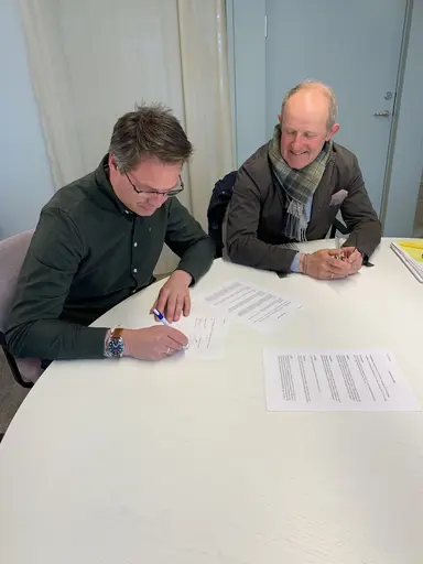 ordförande Mikkel Mördrup, och Markus Pfister