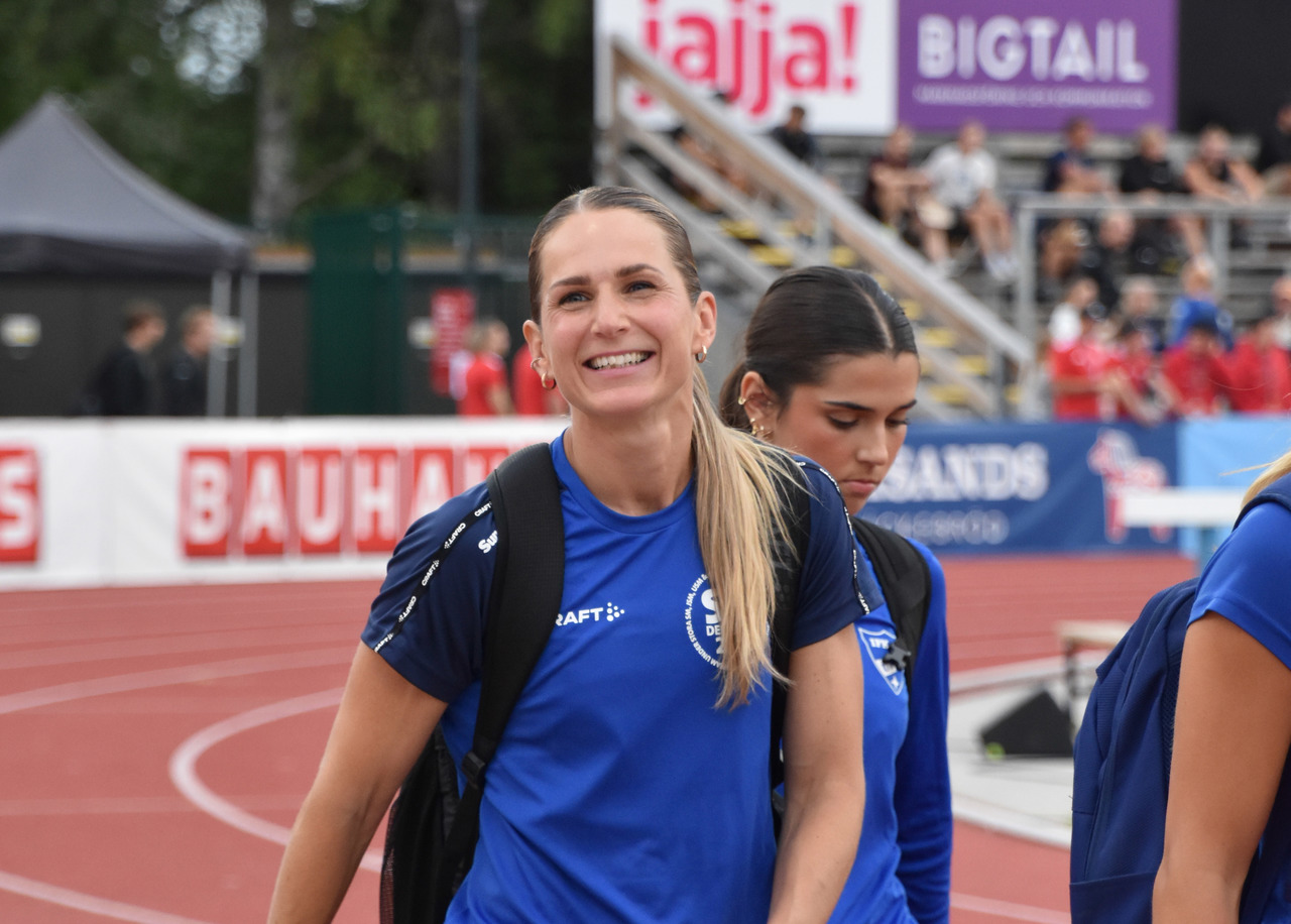 Gladast av alla inför och efter finalen på K 100m var Sara Wiss. Foto: Freja Avebäck