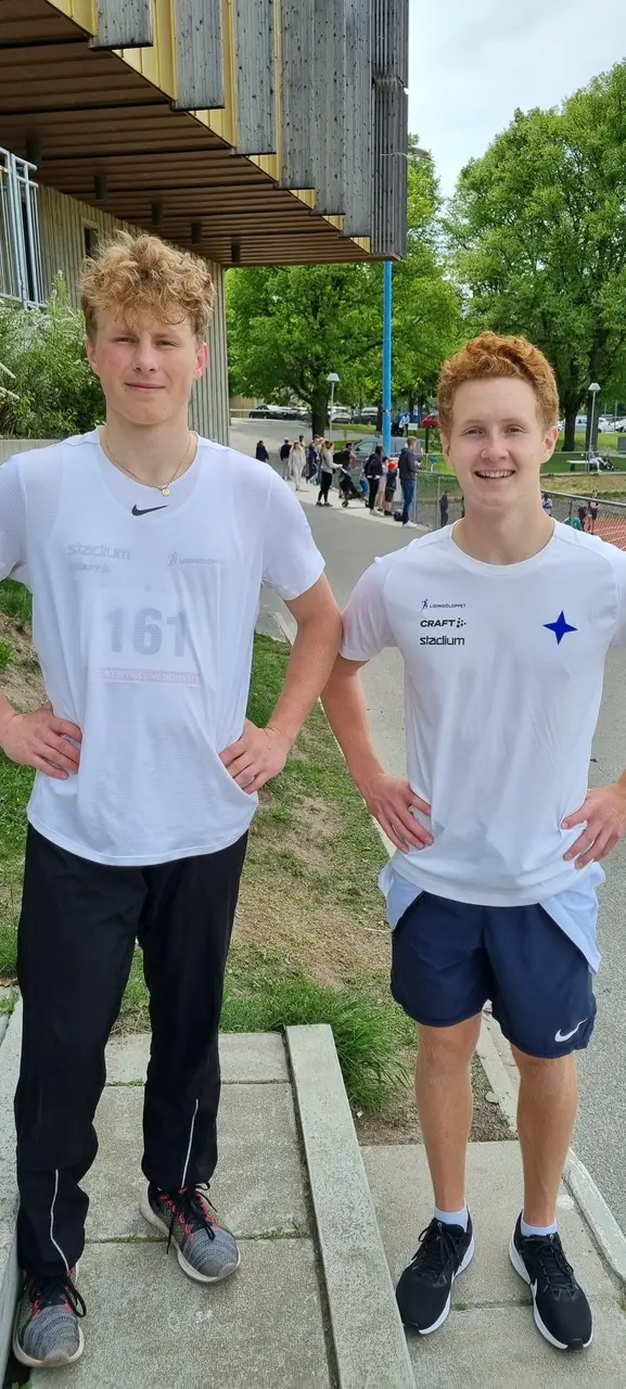 Olof Egnell och Anton Hellstrand Helleberg tävlade i Sundbybergs ungdomsspel. Foto: Lotta Hellstrand