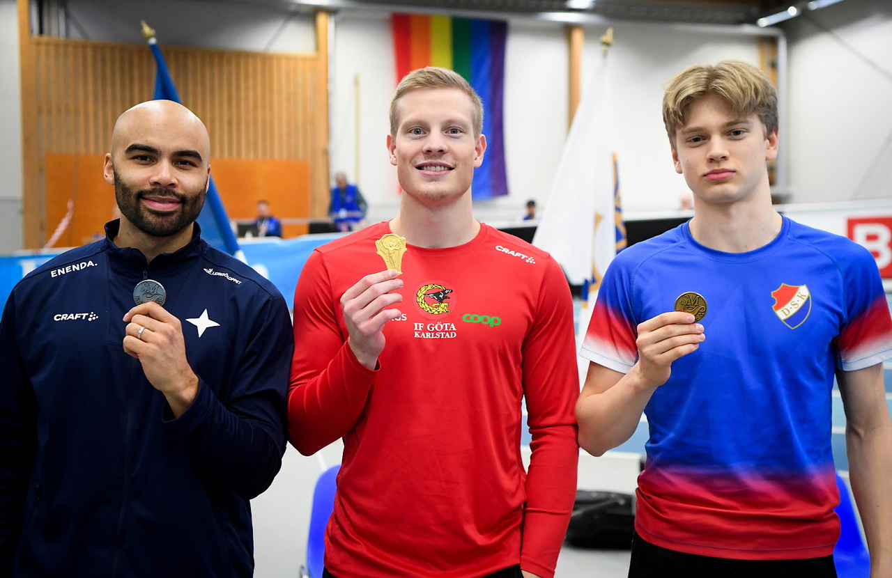 Silvermedaljen på 60m i SM sprangs hem av Jean-Christian Zirignon. Foto: DECA
