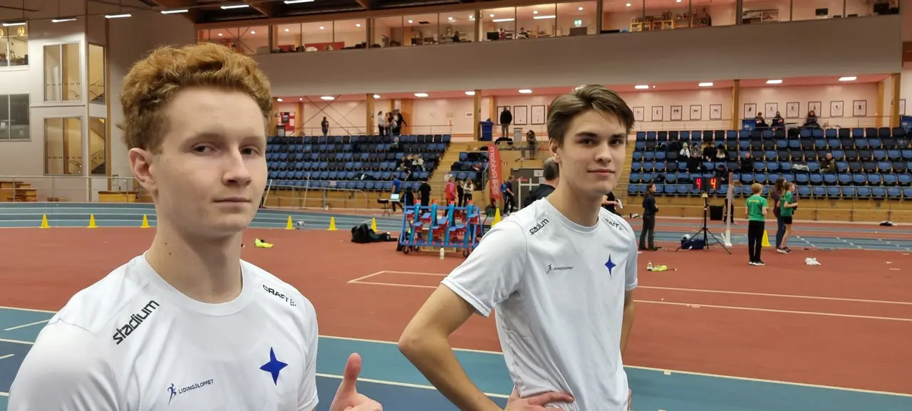 En-å-åttiosexorna Anton Hellstrand Helleberg och Simon Johansson. Foto: Lotta Hellstrand