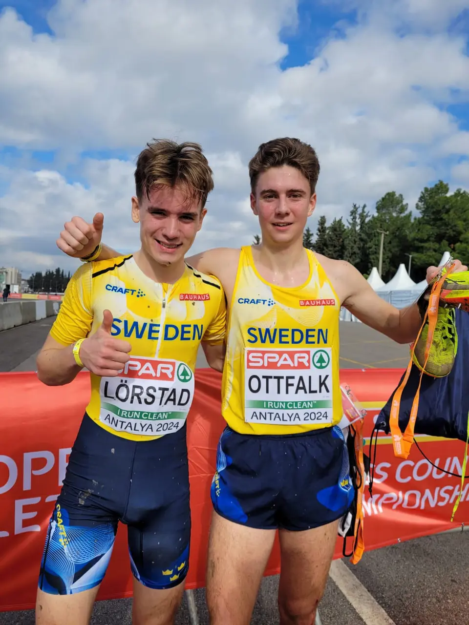Sebbe och Kalle gjorde storfina lopp i Terräng-EM. Foto. Karin Movin