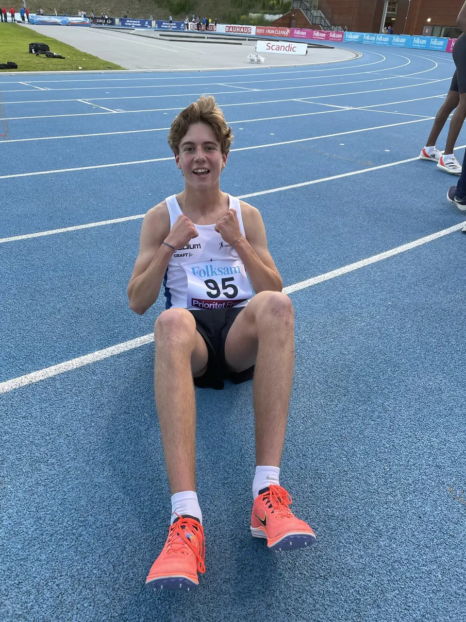 På fredag nästa vecka gäller det. För då springer Kalle Ottfalk final på EYOF. Foto: Ingela Ottfalk