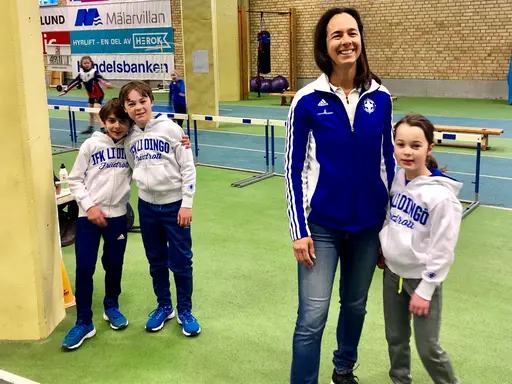 Alfred Nilsson White, Oliver Taha, Astrid Nilsson White Sigrid Noré samt coach Alissa Nilsson Whitee