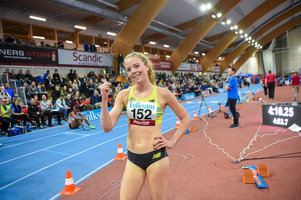 Anna Silvander sprang på nytt pers i Spåret 100 för en vecka sedan och ännu fortare på Irland 13 februari. Foto DECA Text & Bild