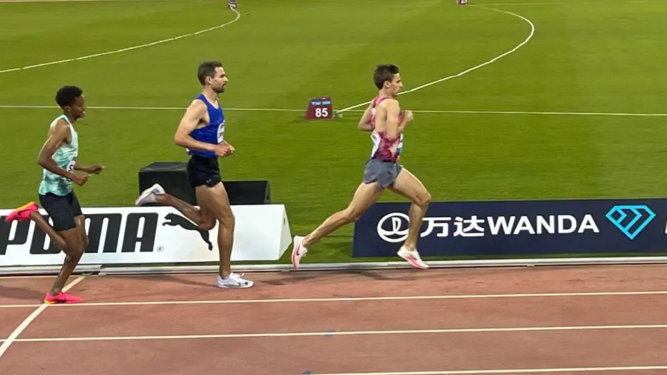 Simons lopp i Diamond League i Doha. Foto: Janne Åkerblom