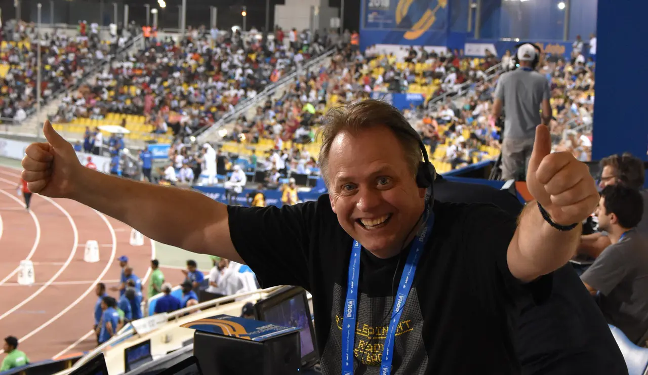 Som regissör för Diamond League-tävlingen på Qatar Sports Club i Doha.