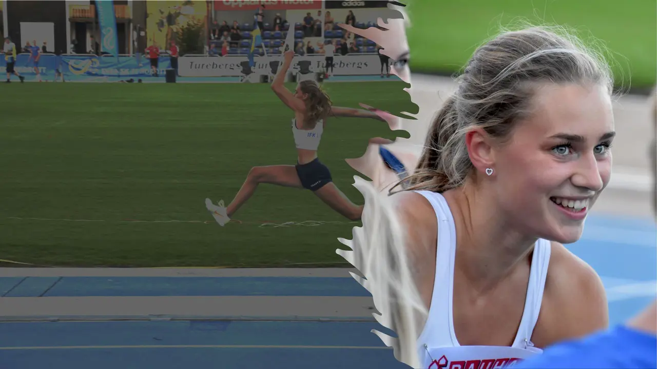 Alice på väg mot nytt klubbrekord igen och inte minst guld i USM17 i Sollentuna. Foto: Janne Åkerblom