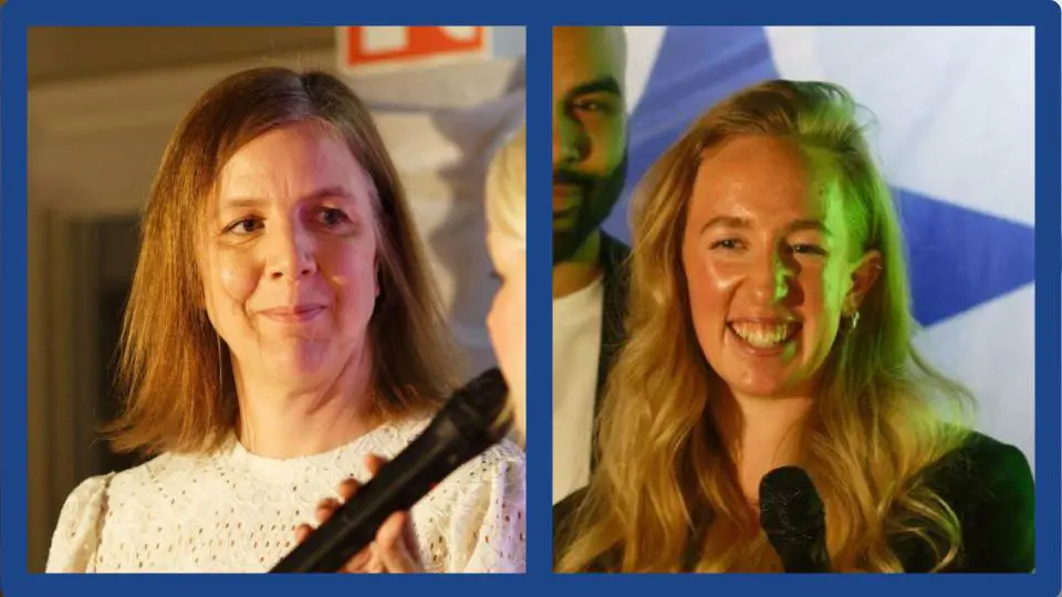 Lena Björk och Freja Avebäck fångade av Christer Klinths kamera under IFK-galan
