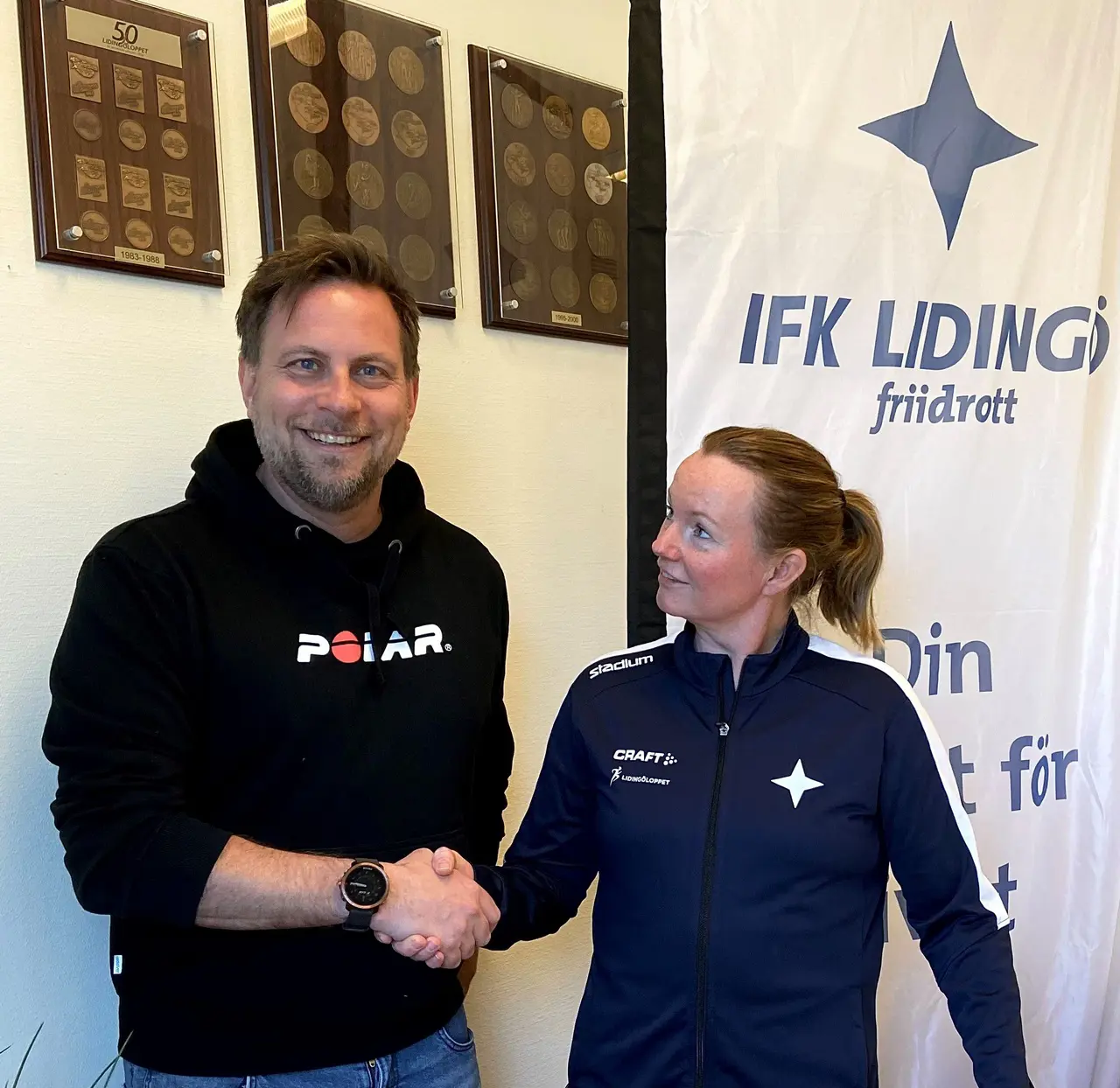 Jörgen Stokki Polar och Ingela Stralka IFK Lidingö Friidrott