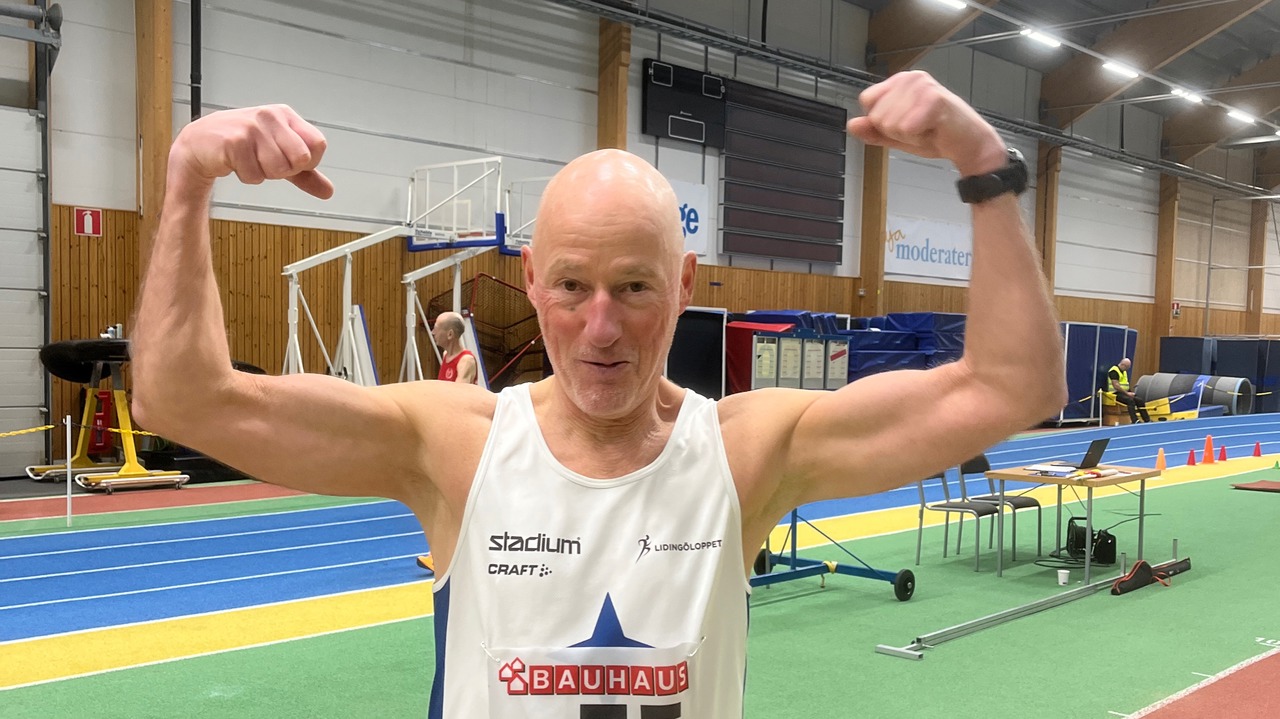 Kenneth Gysing, svensk mästare i M65 1500m. Foto: Janne Åkerblom
