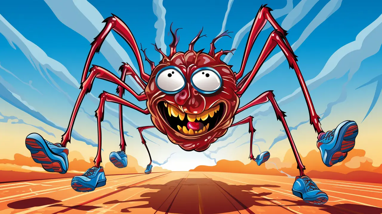 Spiderman Sundström ska tävla på halvmaran. Bild: Midjourney