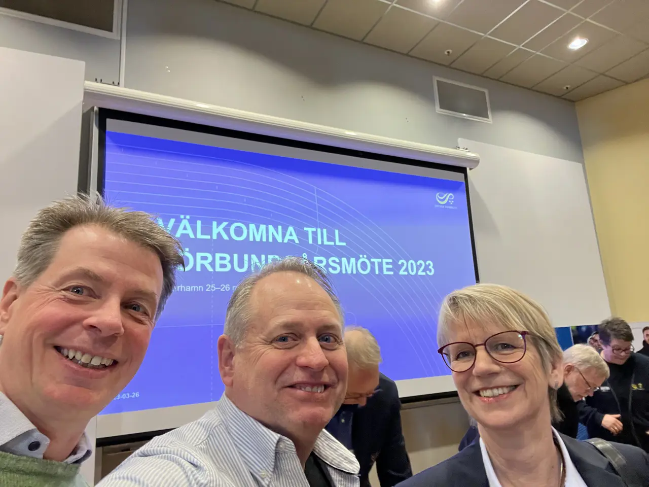 Staffan, Janne och Karin hade lite olika roller under Svensk friidrotts förbundsårsmöte i Söderhamn.