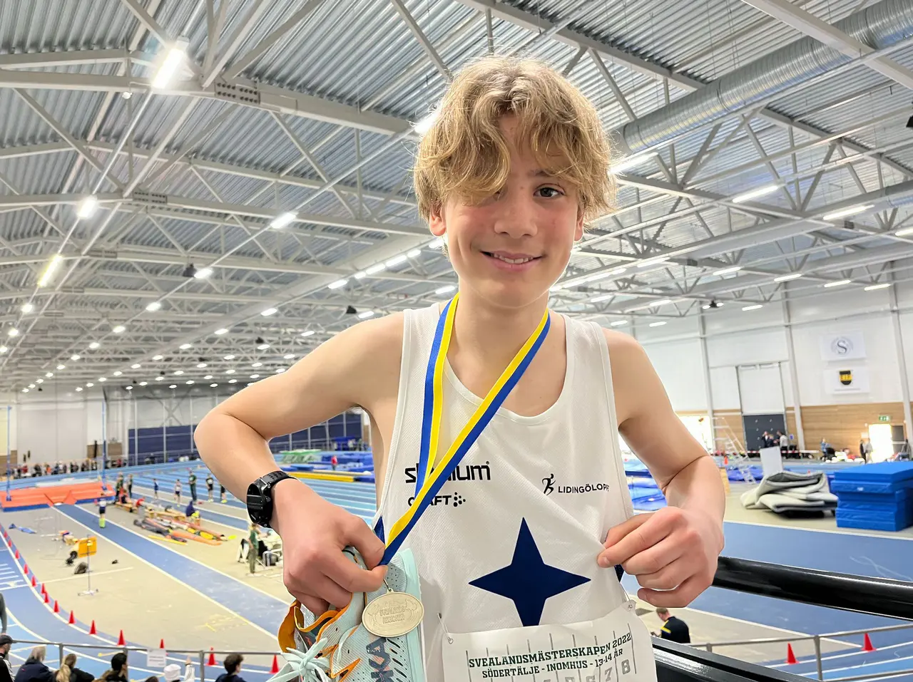 Sebastian Lörstad sprang hem en silvermedalj i Svealandsmästerskapen. Foto Janne Åkerblom
