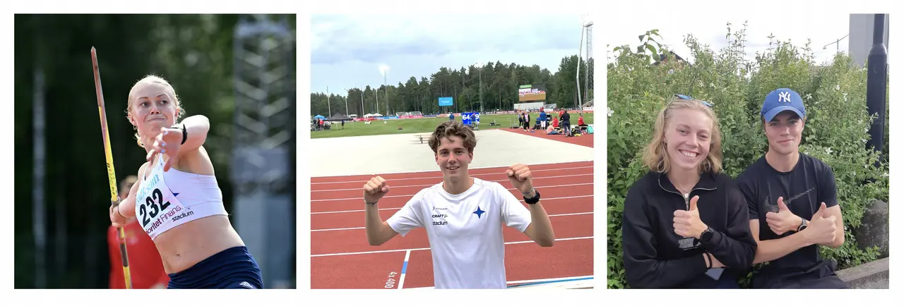 Supergrattis till Kalle Ottfalk och tummen upp för Caroline Bredstens och Jacob Klinths nya personliga rekord. Foto: DECA Text & Bild, Daniel Nilsson och Curt Högberg
