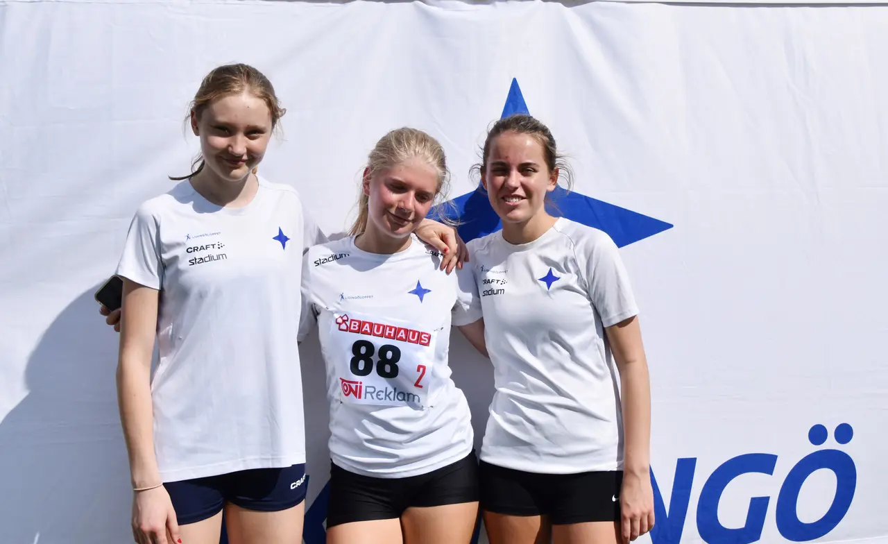 Elsa Danielsson, Leah Palmblad och Stella Granström. Foto: Janne Åkerblom