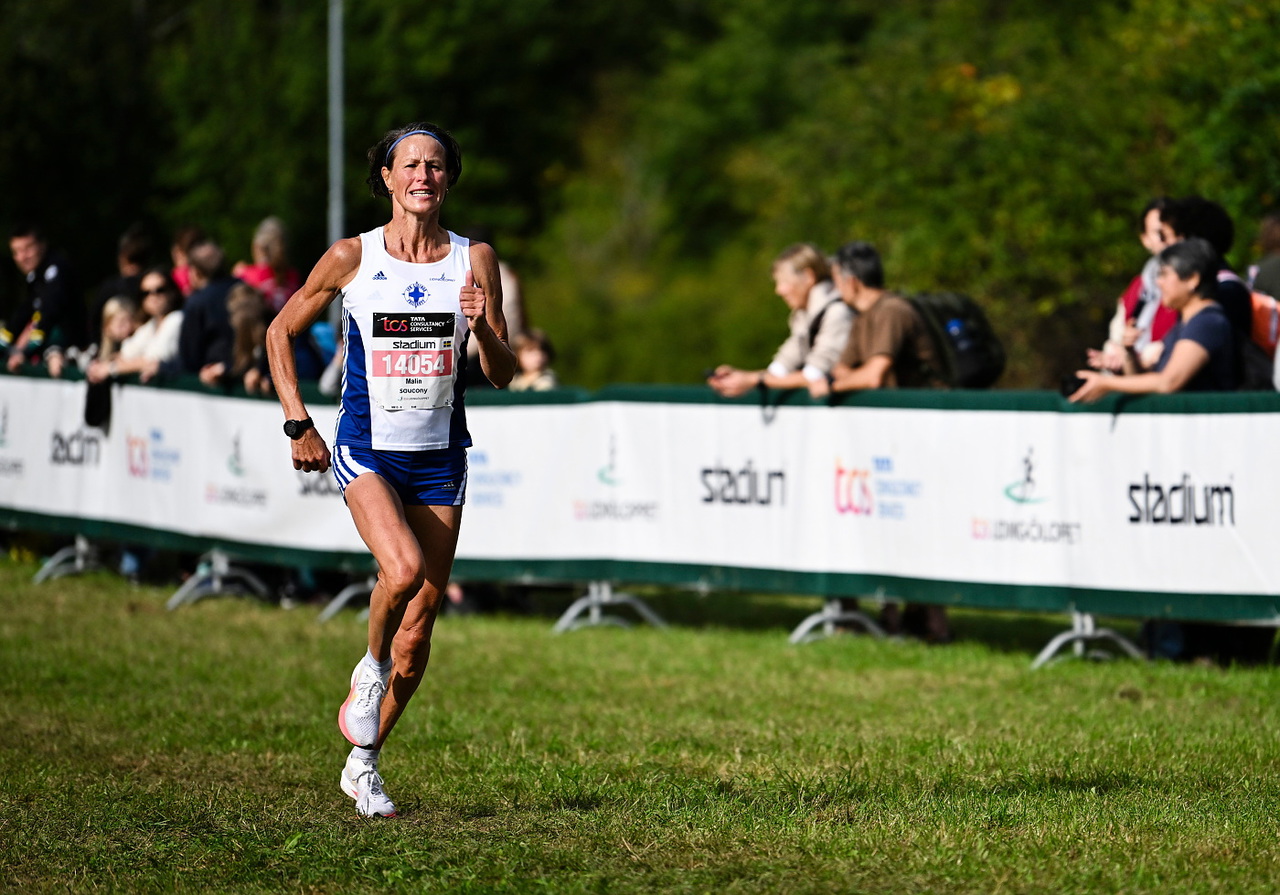 Malin Ewerlöf blev tvåa i Kungsholmen Runt. Här på bild från Lidingöloppet 2023. Foto: DECA