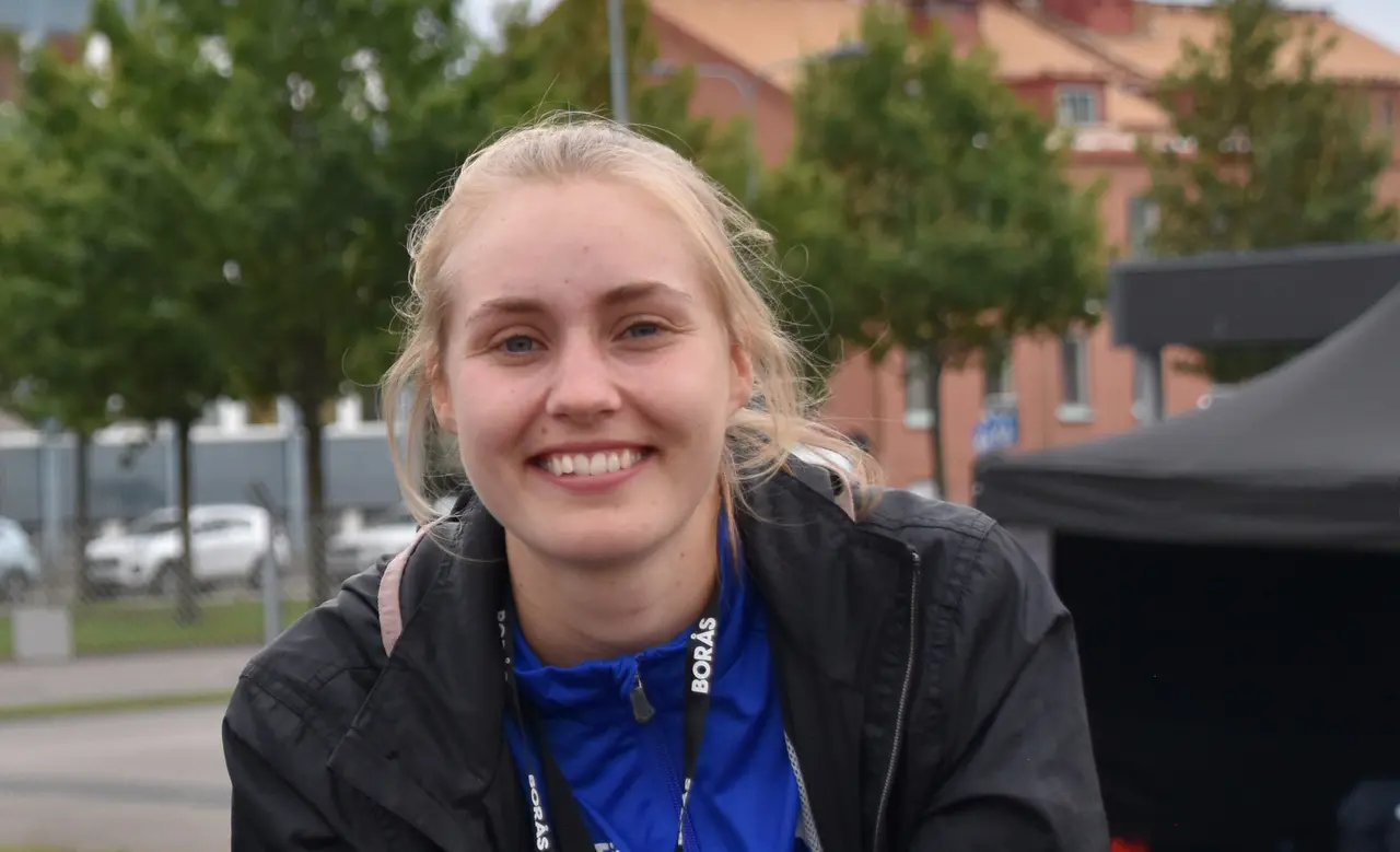 Karin Boestads nya innepers i höjdhopp lyder nu på 1.63! Foto från SM i Borås 2021. Foto: Adam Lindhe