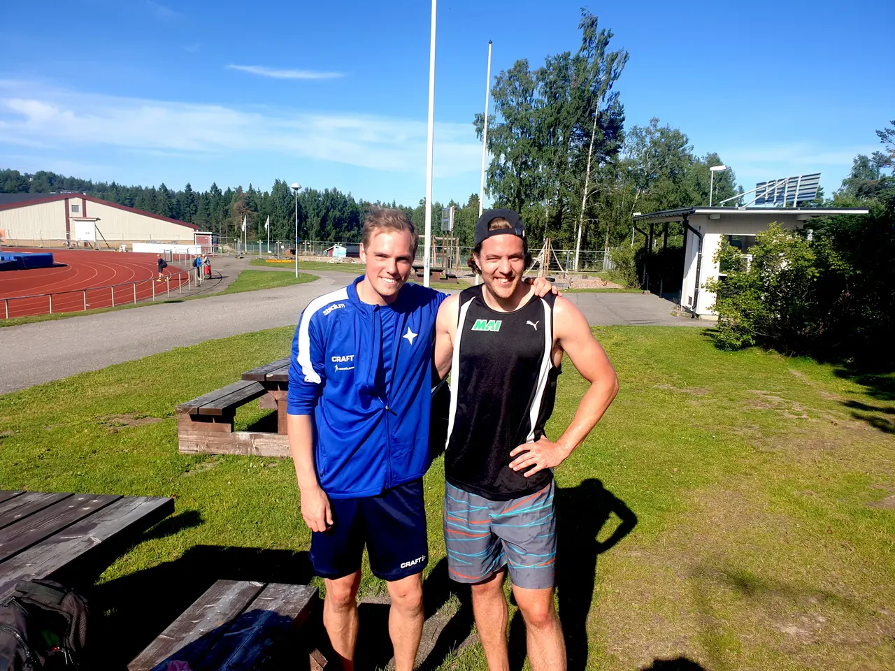 Fredrick Ekholm och Anton Levin på Baldershovs IP i Sundsvall