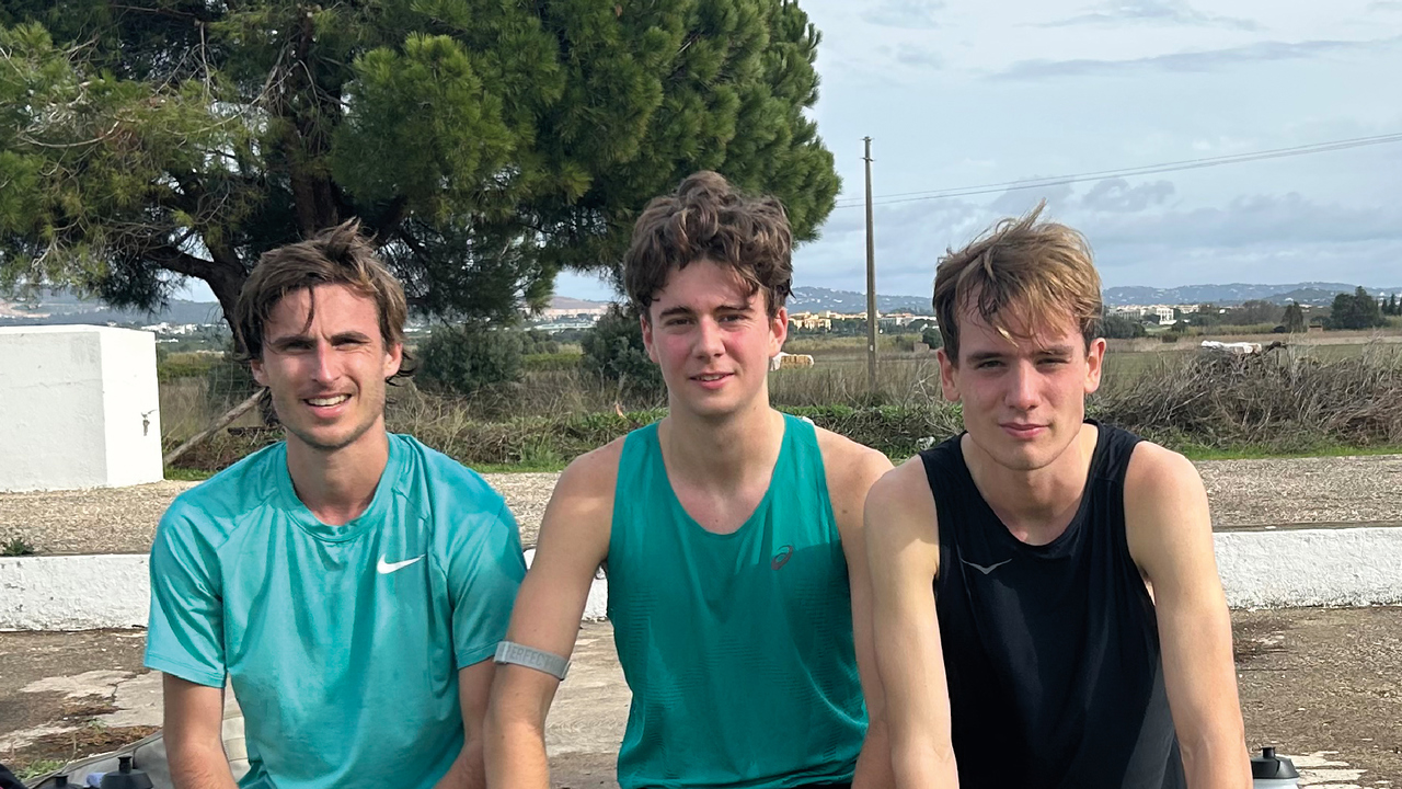 Simon Sundström, Kalle Ottfalk och Sebastian Lörstad på plats i Portugal